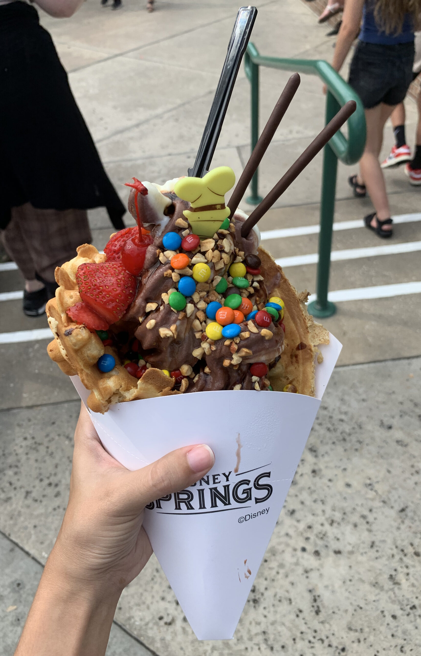 Bubble Waffle Sundae at Disney Springs